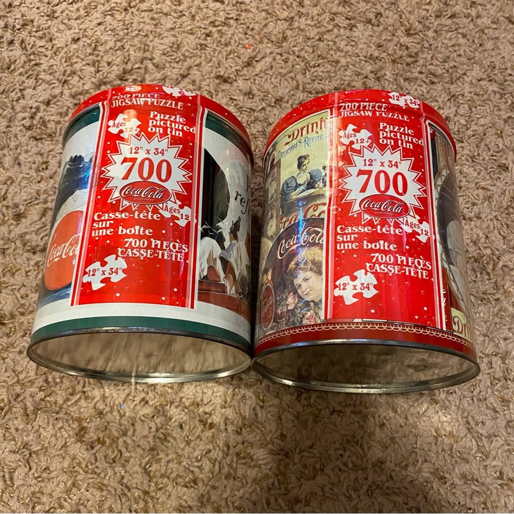 Coca-Cola Puzzles In Metal Tin
